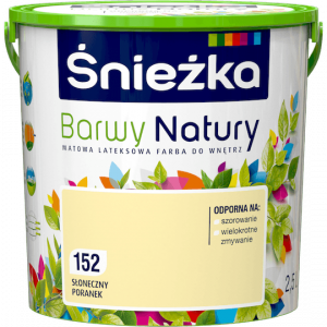 Śnieżka Barwy Natury 2,5L Słoneczny Poranek 152 mat farba do wnętrz ścian sufitów emulsja