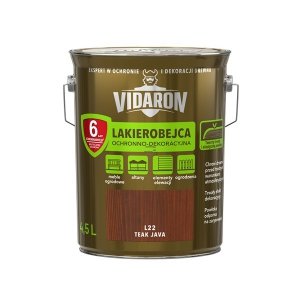 Vidaron Lakierobejca 4,5L L22 Teak Java do drewna ochronno-dekoracyjna połysk