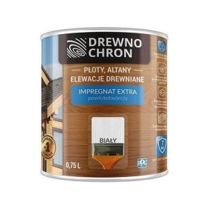 Drewnochron BIAŁY 0,75L Impregnat Extra do drewna powłokotwórczy płotów altan elewacji