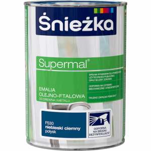 Śnieżka Olejna NIEBIESKI CIEMNY F530 0,8L Supermal farba olejno-ftalowa drewna metalu emalia połysk