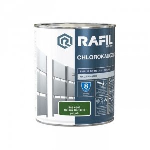 Rafil Chlorokauczuk 0,75L Zielony Liściasty RAL6002 zielona farba metalu betonu emalia chlorokauczukowa