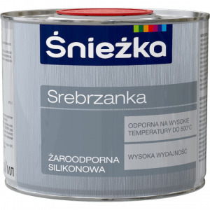 Śnieżka Srebrzanka Żaroodporna Silikonowa 0,5L termoodporna SREBRNA szybkoschnąca