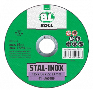 BOLL Tarcza cięcia STAL-INOX 41-125x1,6mm A60TBF