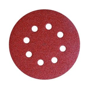 Krążek papier ścierny rzep 125mm 8 otw. gr.80 KLINGSPOR PS 18 EK samoprzylepny
