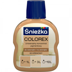 Śnieżka Colorex Pigment 100ml kremowy 60 barwnik do farby barwienia kolorowania
