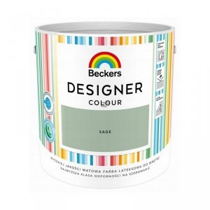Beckers 2,5L SAGE Designer Colour farba lateksowa mat-owa do ścian sufitów