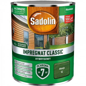 Sadolin Classic impregnat 0,75L AKACJA 52 do drewna clasic Hybrydowy płotów altanek fasad