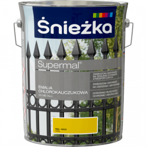 Śnieżka Chlorokauczuk ŻÓŁTY RAL1003 5L farba emalia chlorokauczukowa Supermal