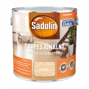 Sadolin Lakier Profesjonalny PÓŁMAT 2,5L do parkietu podłóg schodów korka drewna niskozapachowy