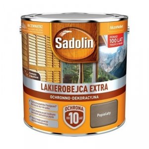 Sadolin Extra lakierobejca 2,5L POPIELATY szary PÓŁMAT do drewna fasad domków okien drzwi