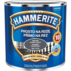 Hammerite Na Rdzę 0,25L CIEMNY SZARY RAL7012 POŁYSK hamerite farba