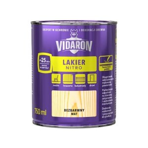 Vidaron Lakier Nitro Bezbarwny MAT-owy 5L do drewna szybkoschnący wewnętrzny