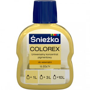 Śnieżka Colorex Pigment 100ml żółty 13 barwnik do farby barwienia kolorowania