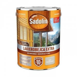 Sadolin Extra lakierobejca 10L BIAŁY SKANDYNAWSKI PÓŁMAT do drewna fasad domków okien drzwi