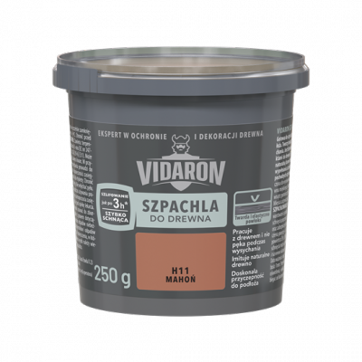 Vidaron Szpachla do Drewna 0,25kg MAHOŃ H11 szpachlówka akrylowa gotowa zawiera terpentynę
