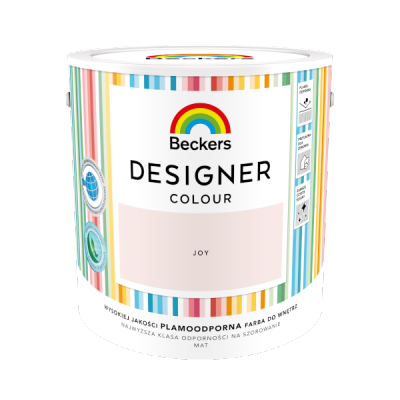 Beckers 2,5L JOY Designer Colour farba lateksowa mat-owa do ścian sufitów