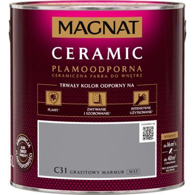 MAGNAT Ceramic 2,5L C31 Grafitowy Marmur ceramik ceramiczna farba do wnętrz plamoodporna