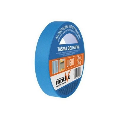 Taśma LIGHT Delikatna malarska niebieska 30mm 50m Motive lekki klej papierowa