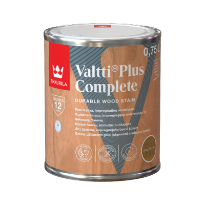 Tikkurila Lakierobejca 0,75L GOLDEN OAK złoty dąb Valtti Plus Complete szybkoschnąca impregnująca