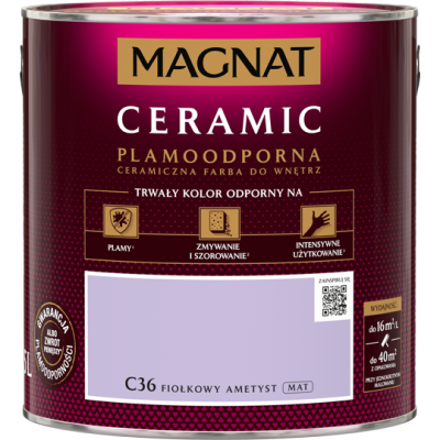 MAGNAT Ceramic 2,5L C36 Fiołkowy Ametyst ceramik ceramiczna farba do wnętrz plamoodporna