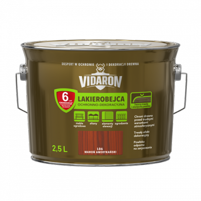 Vidaron Lakierobejca 2,5L L06 Mahoń Amerykański do drewna ochronno-dekoracyjna połysk