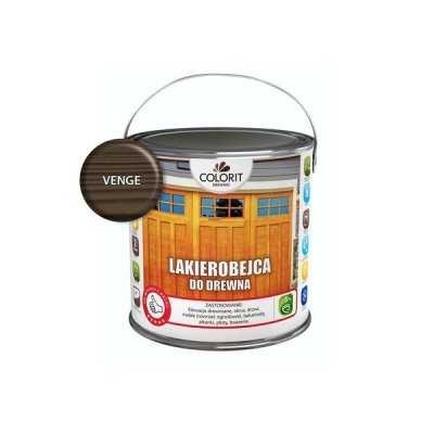 Colorit Lakierobejca Do Drewna 2,5L VENGE WENGE szybkoschnąca satynowa farba wodna boazerii elewacji okien drzwi
