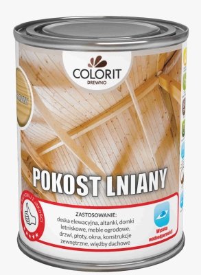 Colorit Pokost Lniany 0,75L olej naturalny podkład impregnat grunt do drewna tynków
