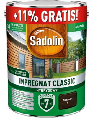 Sadolin Classic impregnat 4,5L + 0,5L PALISANDER 9 do drewna clasic Hybrydowy płotów altanek fasad