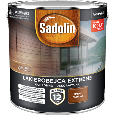 Sadolin Extreme lakierobejca 2,5L DRZEWO WIŚNIOWE do drewna szybkoschnąca odporna zewnętrzna