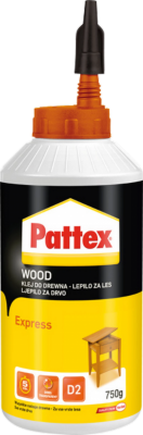 Pattex Express klej do drewna 750g BEZBARWNY szybkowiążący elastyczny montażowy do krawędzi
