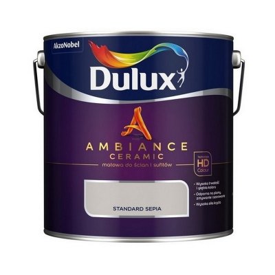 Dulux Ambience Ceramic 2,5L STANDARD SEPIA ceramik ceramiczna farba do wnętrz plamoodporna