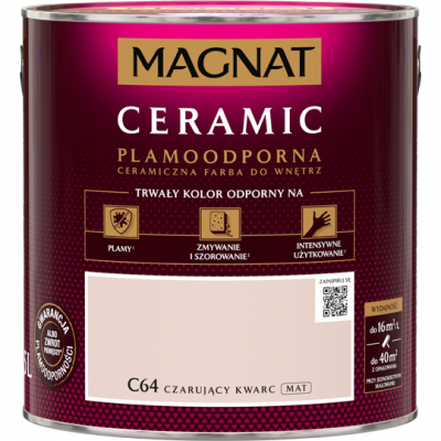 MAGNAT Ceramic 2,5L C64 Czarujący Kwarc ceramik ceramiczna farba do wnętrz plamoodporna