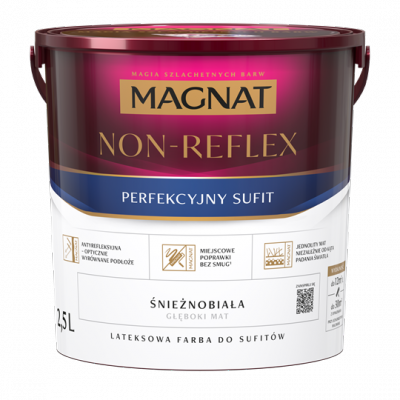 MAGNAT Non-Reflex 2,5L Farba Biała antyrefleksyjna do sufitów biały