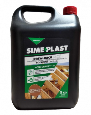 Impregnat konstrukcyjny BRĄZ-OWY 5kg koncentrat 1:9 Drew-Dach Plus Simeplast