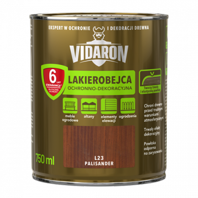 Vidaron Lakierobejca 0,75L L23 Palisander do drewna ochronno-dekoracyjna połysk