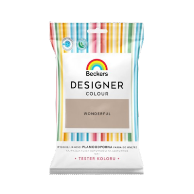 Beckers TESTER WONDERFUL Designer Colour farba lateksowa mat-owa do ścian sufitów