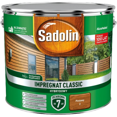 Sadolin Classic impregnat 9L PINIOWY PINIA 2 do drewna clasic Hybrydowy płotów altanek fasad