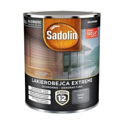 Sadolin Extreme lakierobejca 0,7L SZARY CIEMNY do drewna szybkoschnąca odporna zewnętrzna