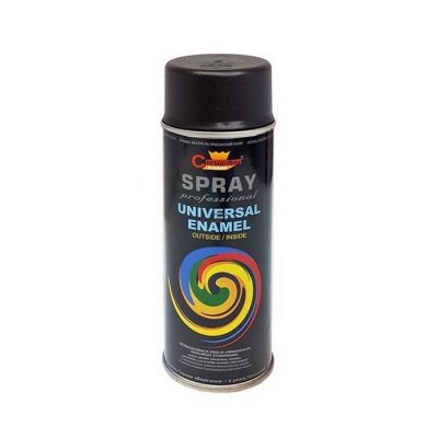 Spray Uniwersalny RAL9005 CZARNY MAT 400ml emalia Champion czarna do metalu plastiku drewna gipsu