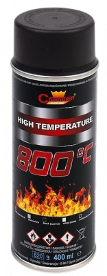 Spray Na Wysoką Temperaturę CZARNY 800st 400ml emalia Champion żaroodporna