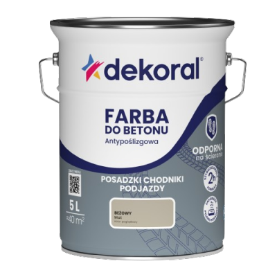 Dekoral Do Betonu 5L BEŻOWY MAT Akrylit B  farba posadzek antypoślizgowa szybkoschnąca