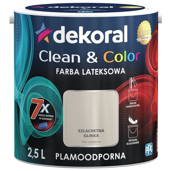 Dekoral CLEAN COLOR 2,5L Szlachetna Glinka satynowa farba lateksowa