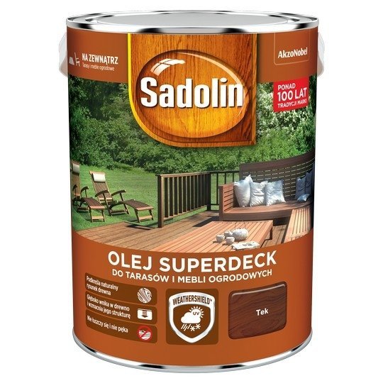 Sadolin Superdeck olej 5L TEK TIK 33 tarasów drewna do
