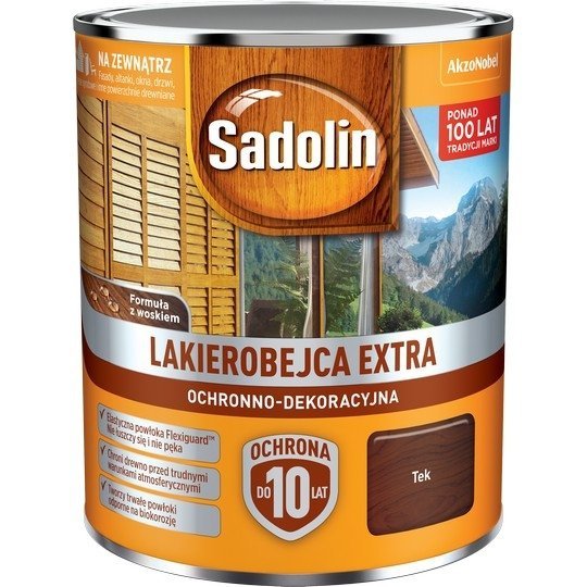 Sadolin Extra lakierobejca 0,75L TEK TIK TEAK 3 drewna