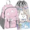 Komplet Plecak Jednorożec dla Dziewczynki Szkolny Różowy [PP19UN-810]