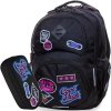 CP CoolPack Plecak Czarny z Naszywkami [B19056]