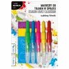 Markery do Tkanin 5 kolorów w Sprayu z Szablonami Zwierzaki Kidea Flamastry Pisaki [MTSSZ5KA]
