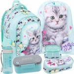 KOTEK MINT ZESTAW 5el MAJEWSKI DLA DZIEWCZYNEK PLECAK KOTKI DO PODSTAWÓWKI