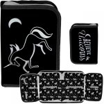 Czarny Piórnik Jednokomorowy Paso Unicorn [PP23OL-P001BW]