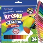 Kredki Bambino Szkolne Trójkątne 24 Kolory Ołówkowe [02076]